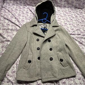 Sebby Houndstooth Hooded Coat